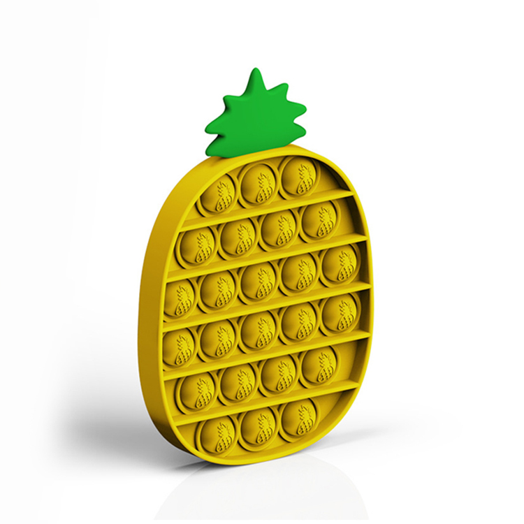 Jucarie din silicon antistres POP IT ananas