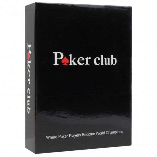 Carti de joc Poker Club profesionale, 100% plastic, rosu 